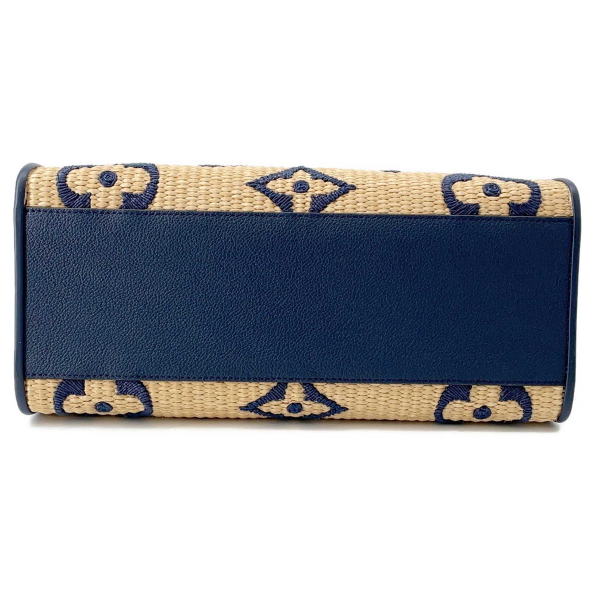 MANSII LOUIS VUITTON Pre-Loved Monogram Raffia On-the-Go tote bag with a chic woven design