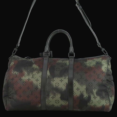 Louis Vuitton GZl1fbyz Louis Vuitton Monogram Camouflage Keepall Bandouliere 50 Boston Bag M41416 Black
