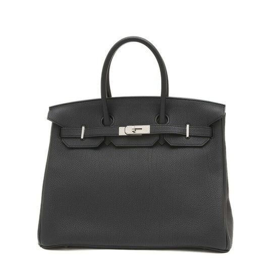 Hermes Birkin 35 Handbag Togo Black W Engraved-0