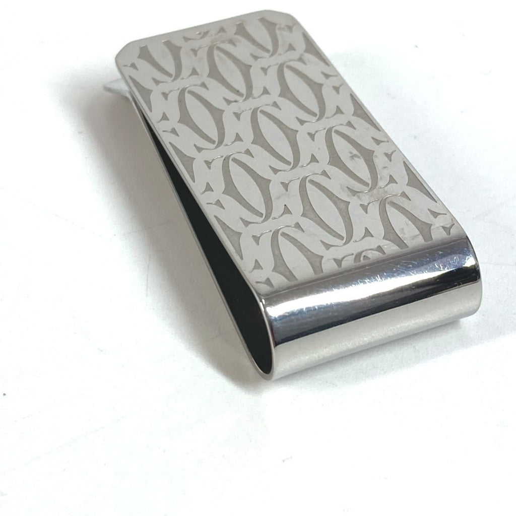 CARTIER C de Cartier wallet with money clip in stainless steel, silver, for men and women.-2