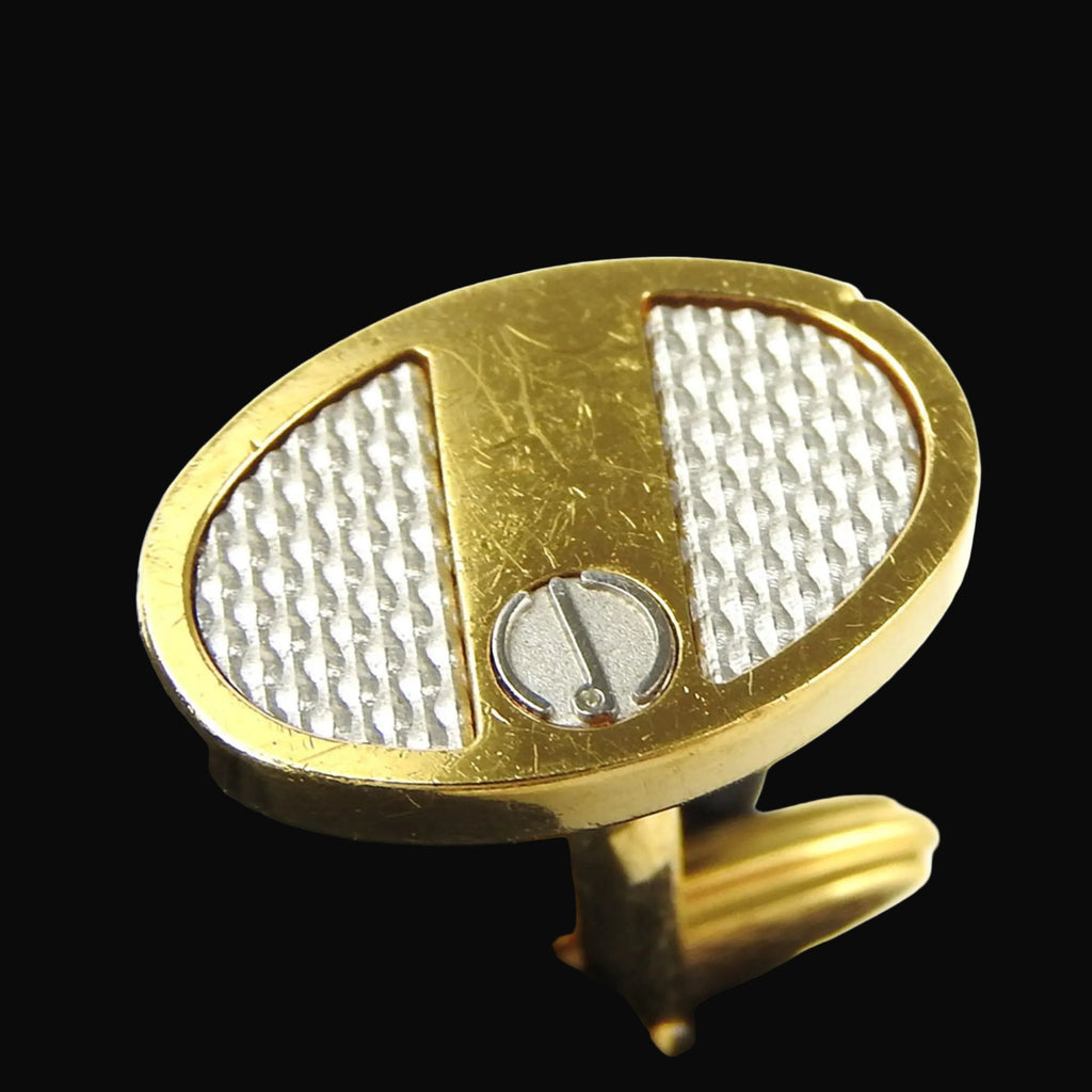 Dunhill Cufflinks Metal Gold Silver GP Tie Clip Set Men's-6