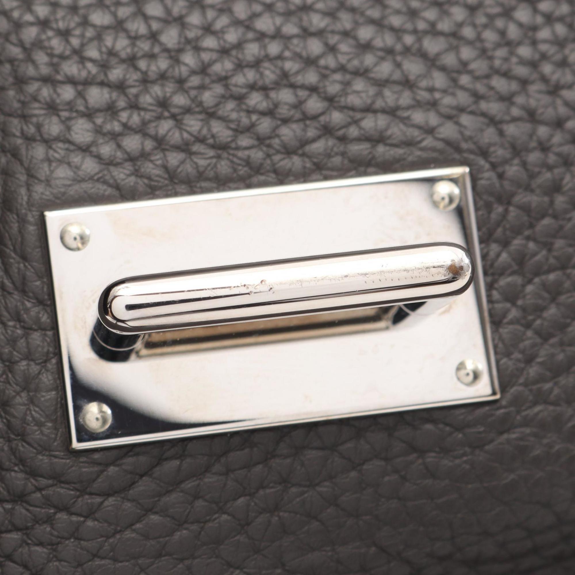 Hermes Hermès Steve Caporal 27 Shoulder Bag/Handbag in Taurillon Clemence Leather, Men's, Gray-9