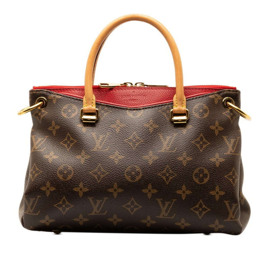 Louis Vuitton Monogram Pallas BB Handbag M41241 Cerise Red PVC Leather Women's LOUIS VUITTON-0