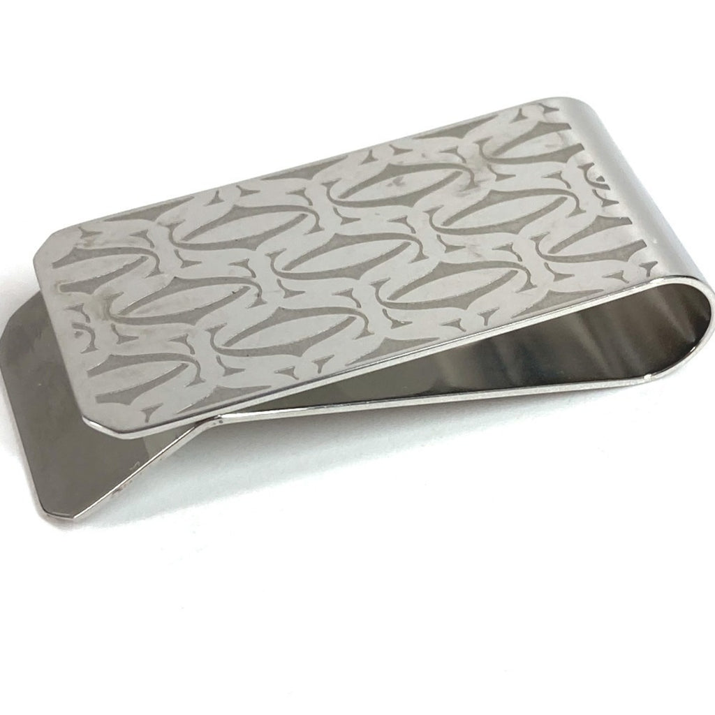 CARTIER C de Cartier wallet with money clip in stainless steel, silver, for men and women.-1