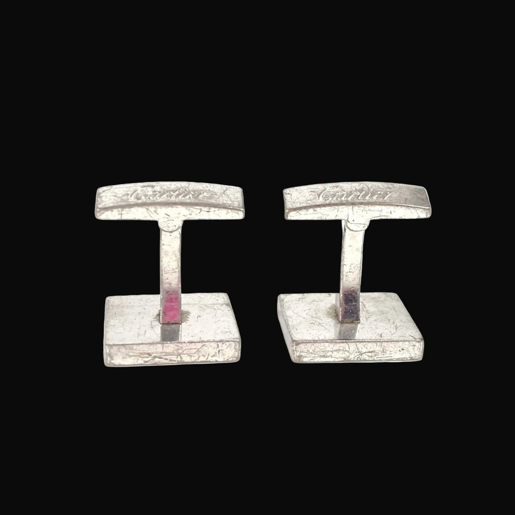 CARTIER Cartier logo accessory cufflinks SV925 men's silver-4