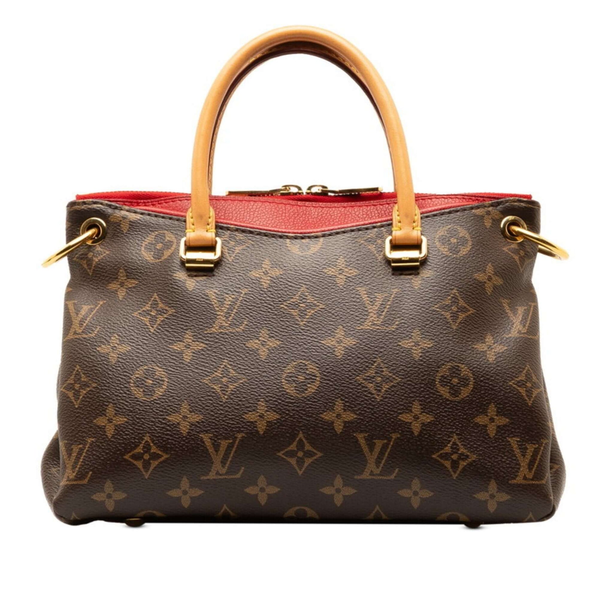 Louis Vuitton Monogram Pallas BB Handbag M41241 Cerise Red PVC Leather Women's LOUIS VUITTON-2