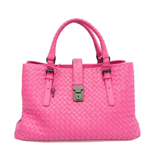 Bottega Veneta Intrecciato Women's Leather Handbag,Tote Bag Pink-0