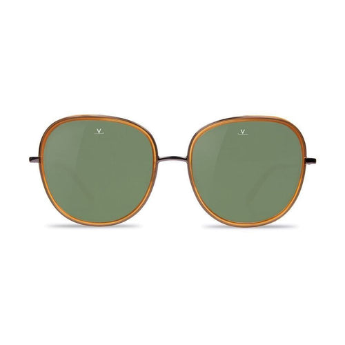 Vuarnet Alpine Vision grey stainless steel sunglasses with green Category 3 mineral glass lenses