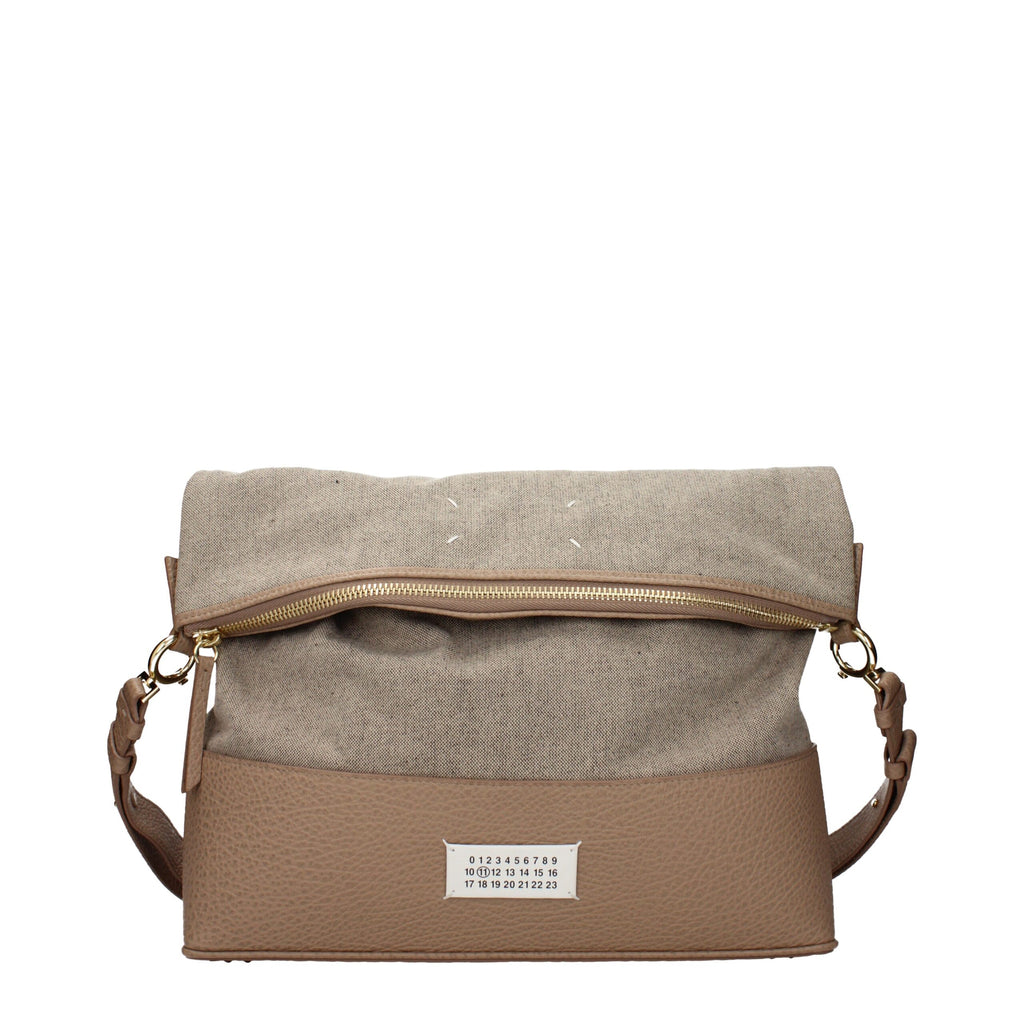FABRIC SHOULDER BAG IN BEIGE