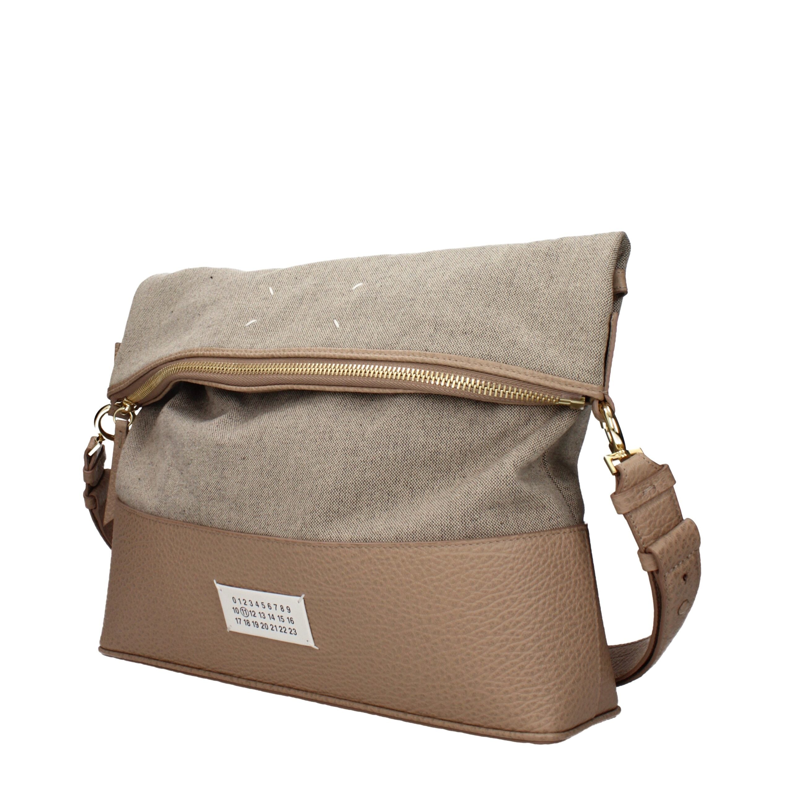 FABRIC SHOULDER BAG IN BEIGE