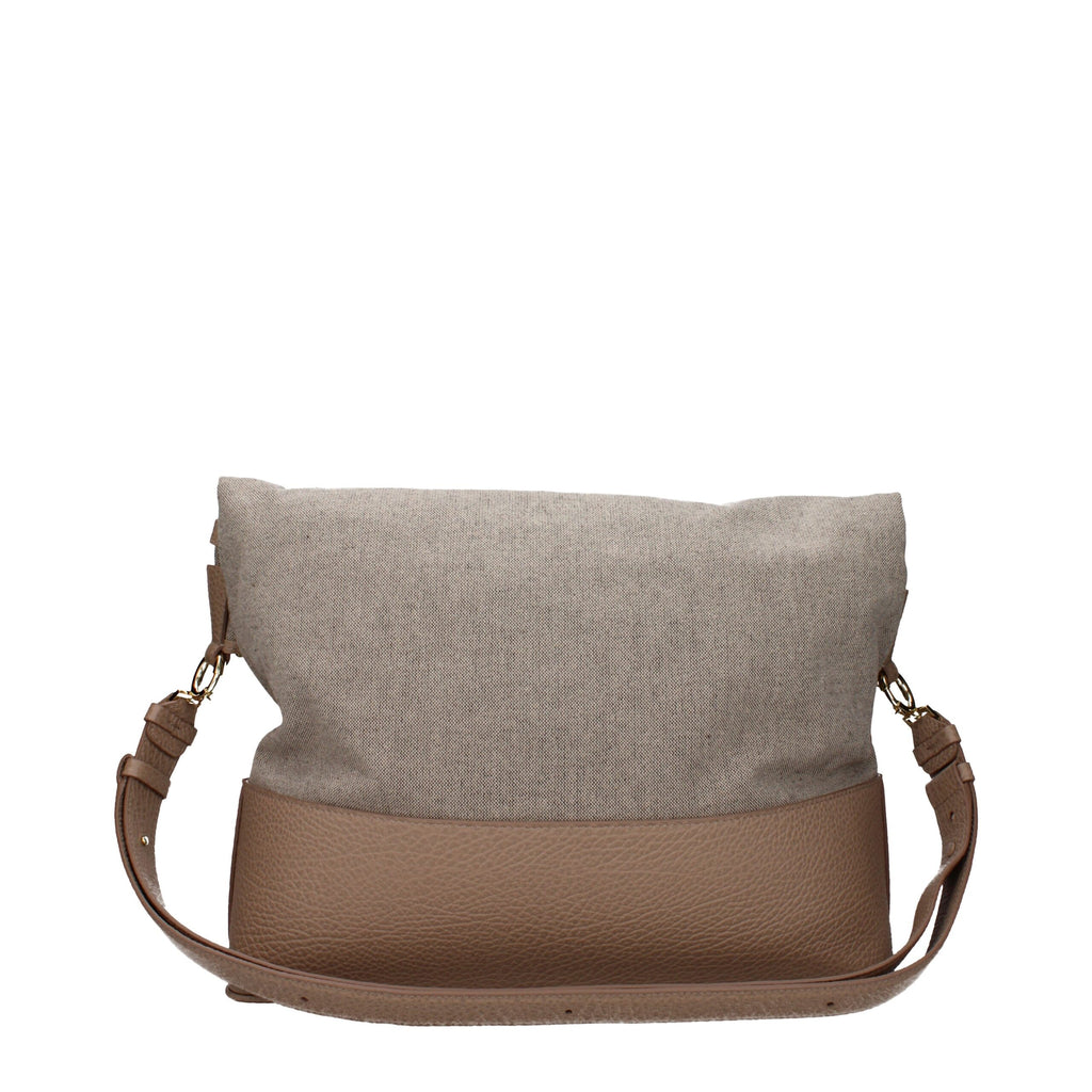 FABRIC SHOULDER BAG IN BEIGE