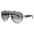 Bugatti 05 titanium aviator sunglasses — side view with leather temple detail
