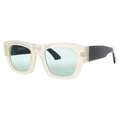 BUGATTI ACETATE AND STERLING SILVER SQUARE SUNGLASSES — BONE / BLACK