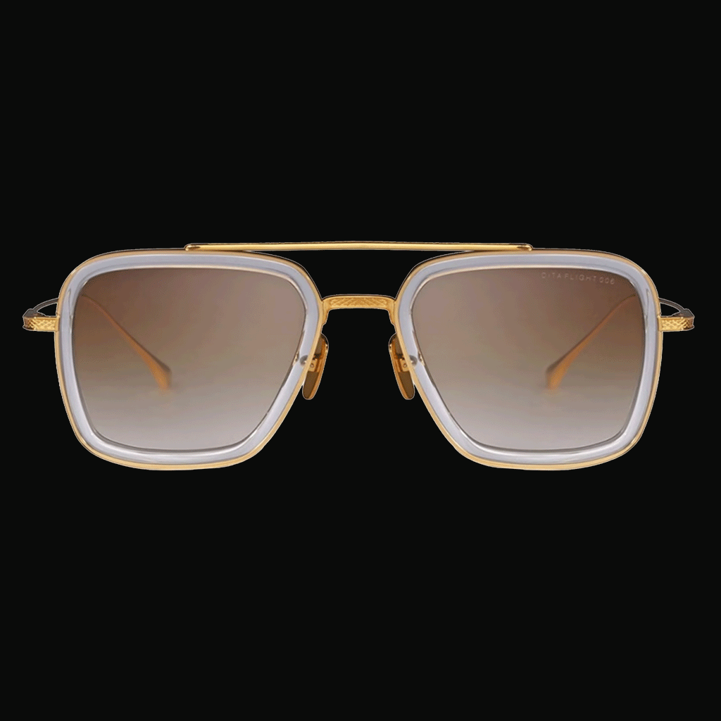 [SOLAR_SHIELDS] Dita Aviator Sunglasses - Crystal Yellow Gold | FLIGHT-006-7806