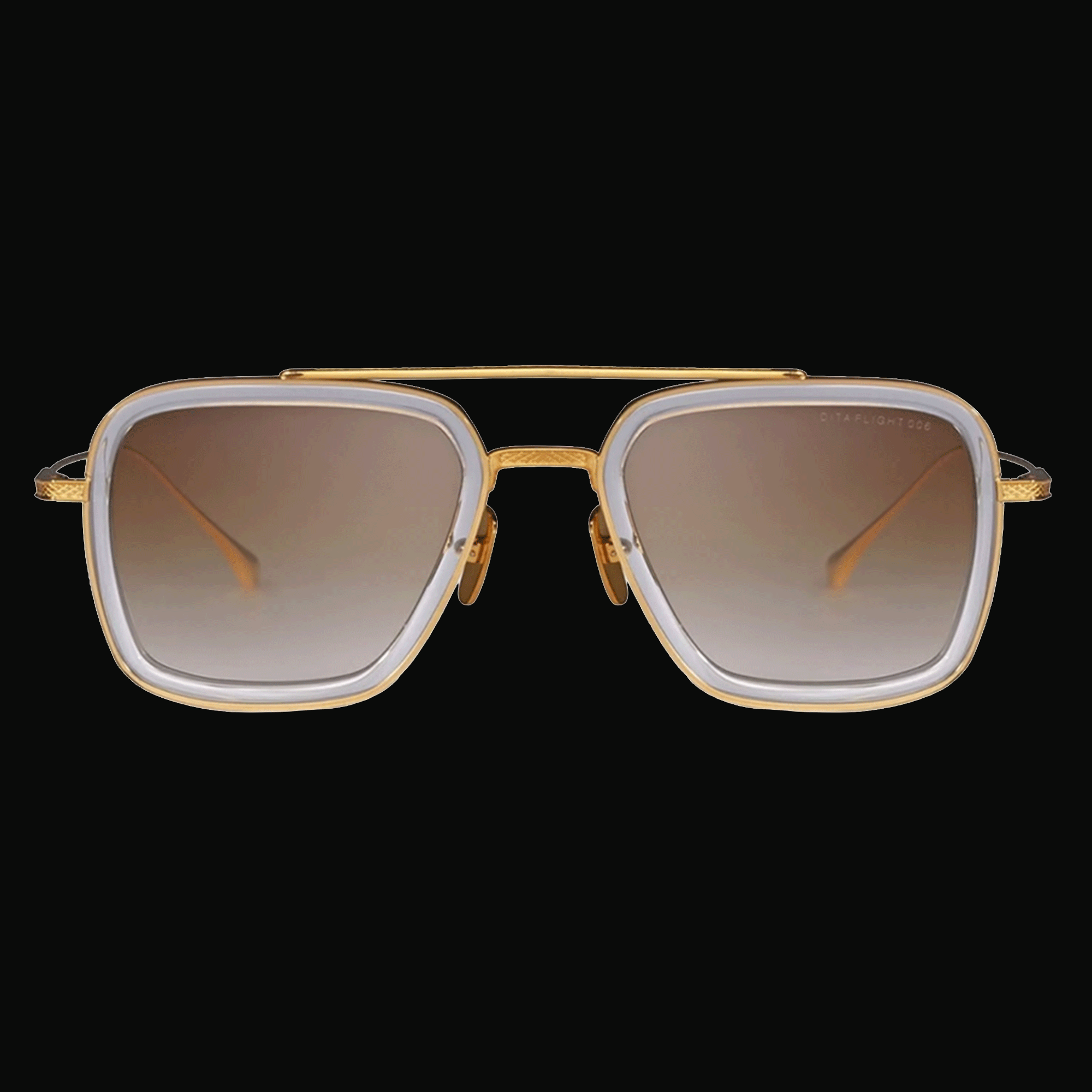 [SOLAR_SHIELDS] Dita Aviator Sunglasses - Crystal Yellow Gold | FLIGHT-006-7806