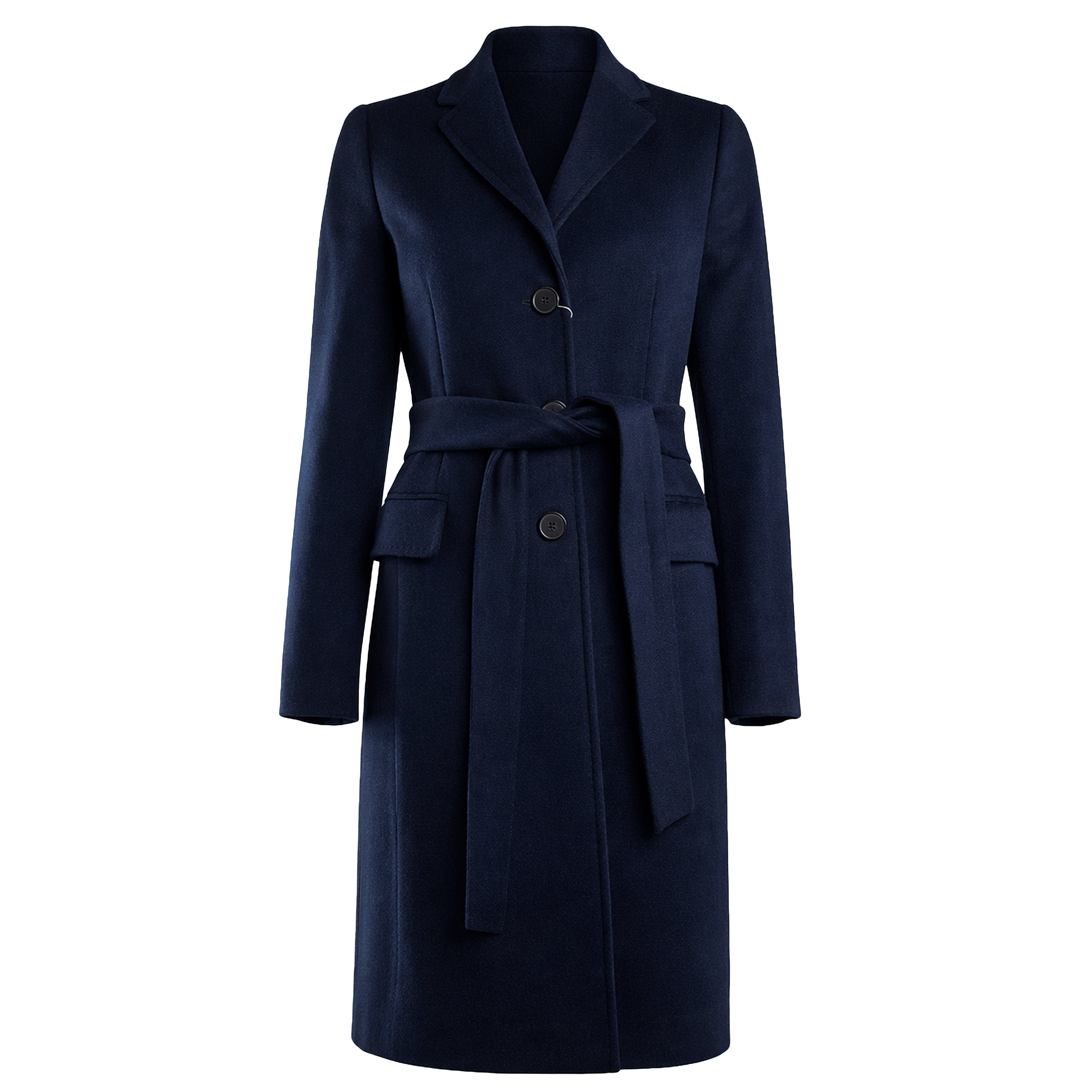 LORO PIANA TESSUTO // 380117 WOOL COAT // BLUE