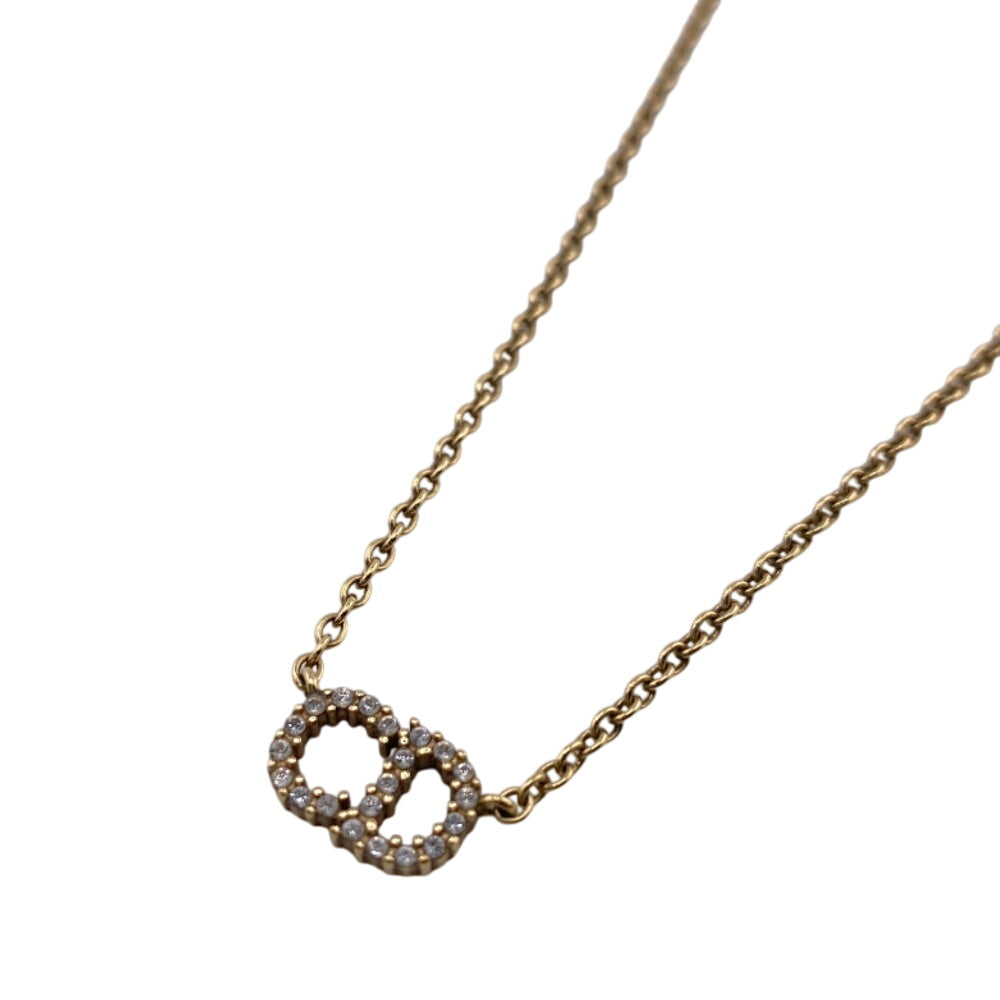 Elegant gold Christian Dior necklace featuring intertwined loops, ideal as authentic Dior jewelry for sale