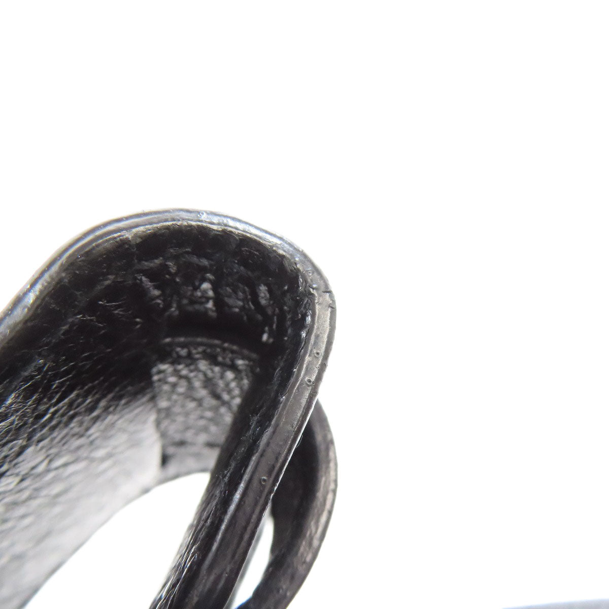 Close-up of a BALENCIAGA vintage bag showcasing the sleek leather details and design