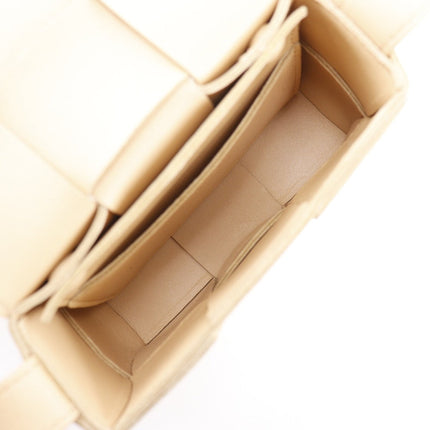 Inside view of a BOTTEGA VENETA Pre-Owned bag with two compartments and soft lining