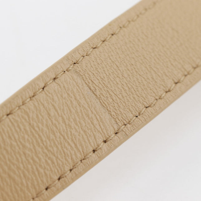 Pre-Owned BOTTEGA VENETA Beige Leather Bag Strap with Textured Finish and Detailed Stitching