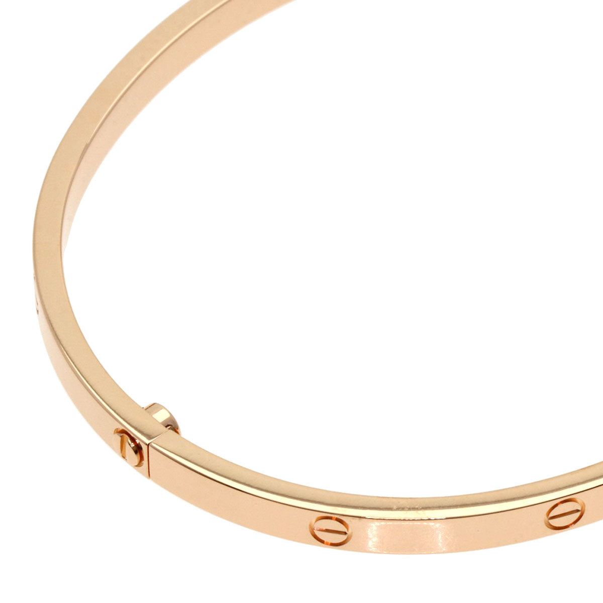 Cartier Love bracelet used in rose gold with screw motif and polished finish