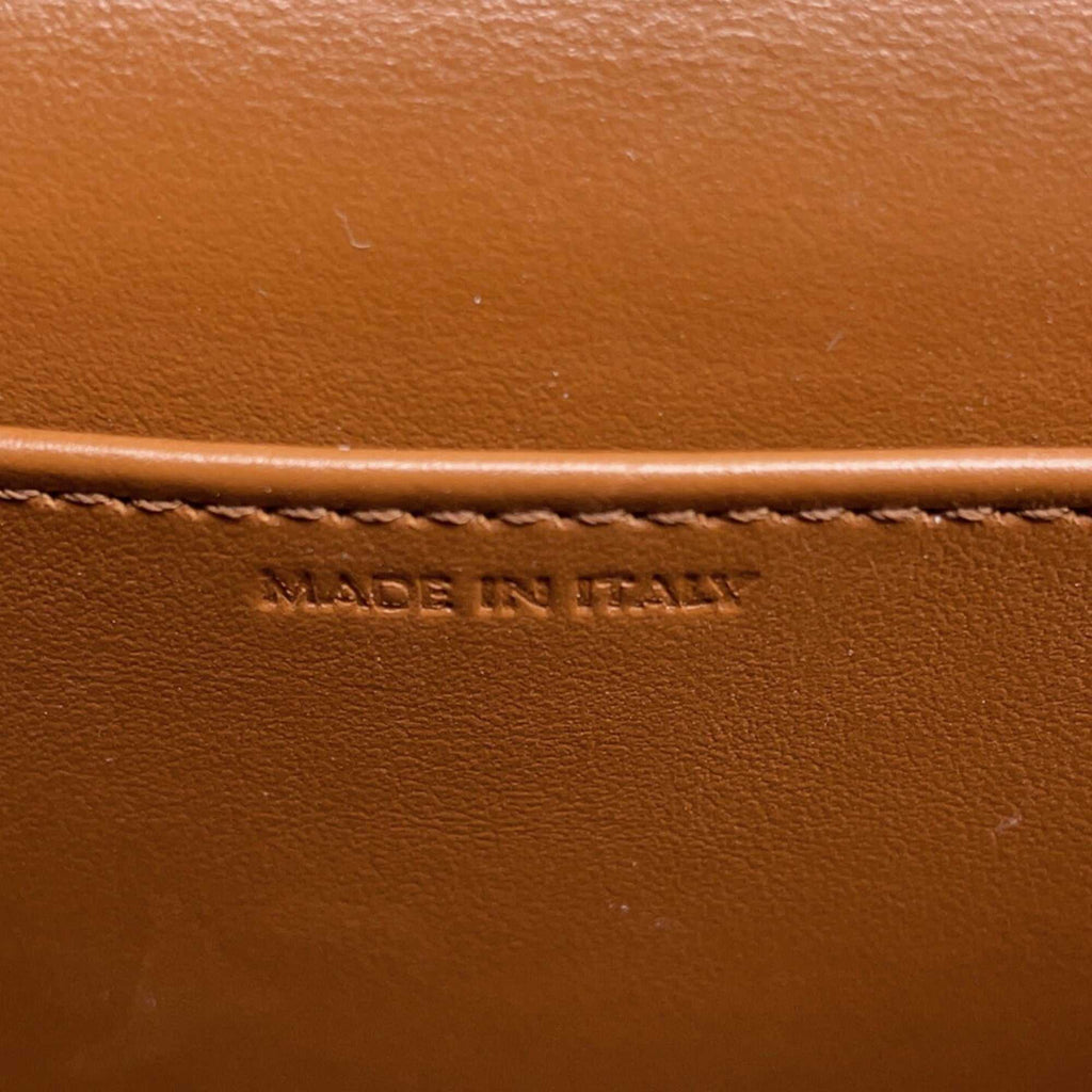 Close-up of the stitching on the CÉLINE Pre-Loved Mini Claude crossbody bag made in Italy