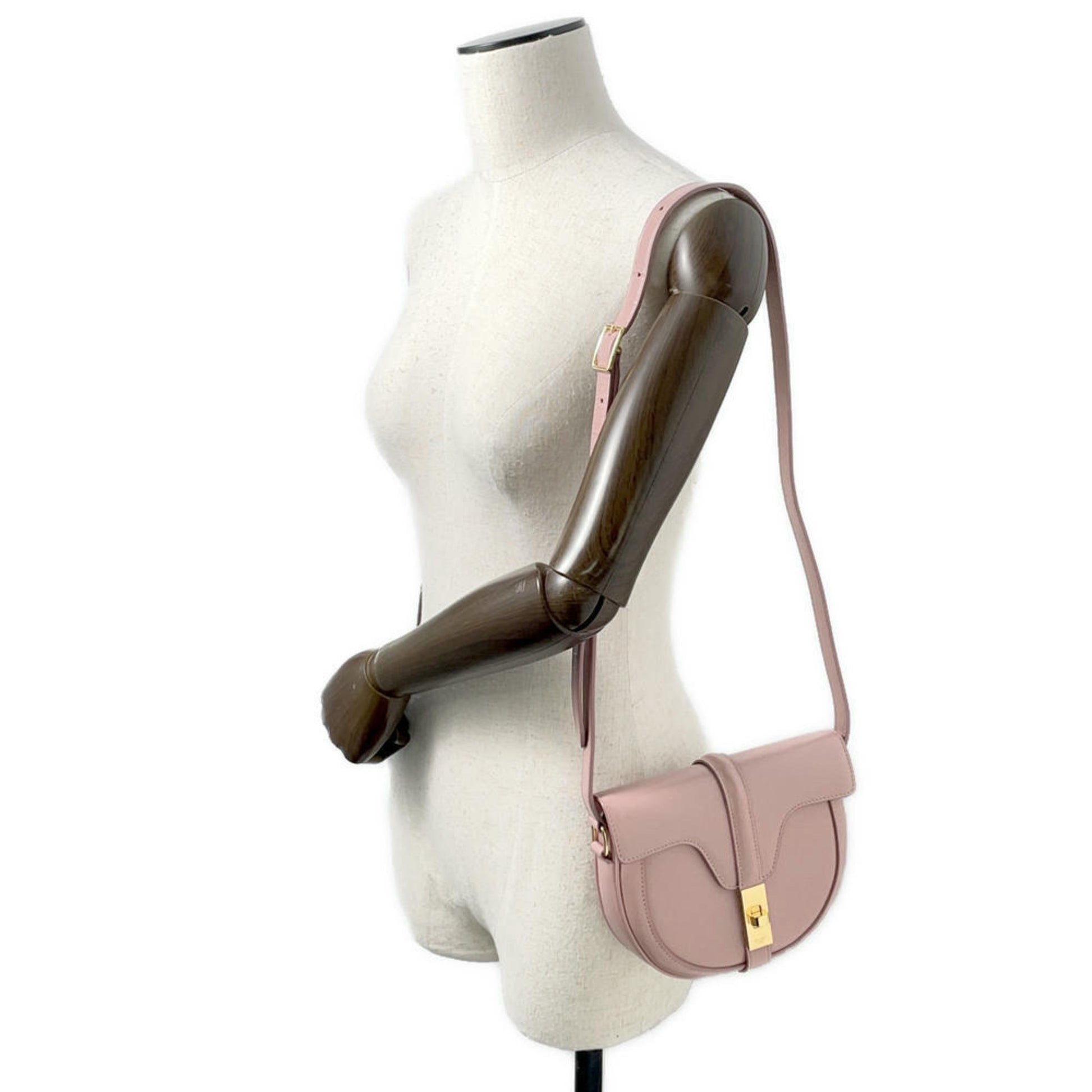 Celine pre-loved pink crossbody bag with a sleek design and elegant strap for everyday use