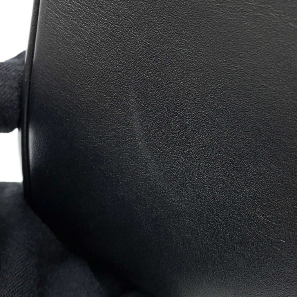 Close-up of the black leather CÉLINE Pre owned 16 Seize showing detailed texture and quality workmanship
