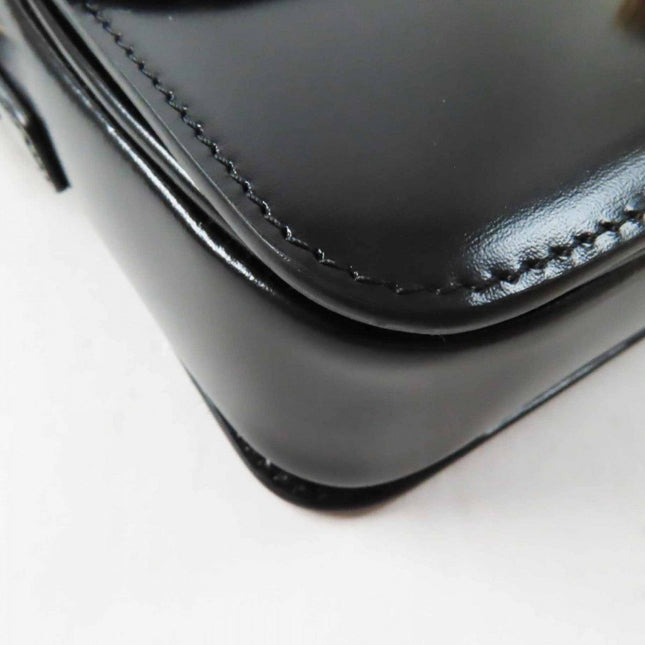 CELINE pre-owned black leather bag featuring sleek design and quality stitching