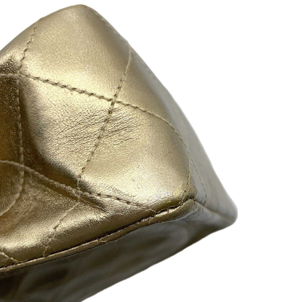 Authentic Chanel Matelasse 18 for sale featuring a luxurious gold finish and quilted design