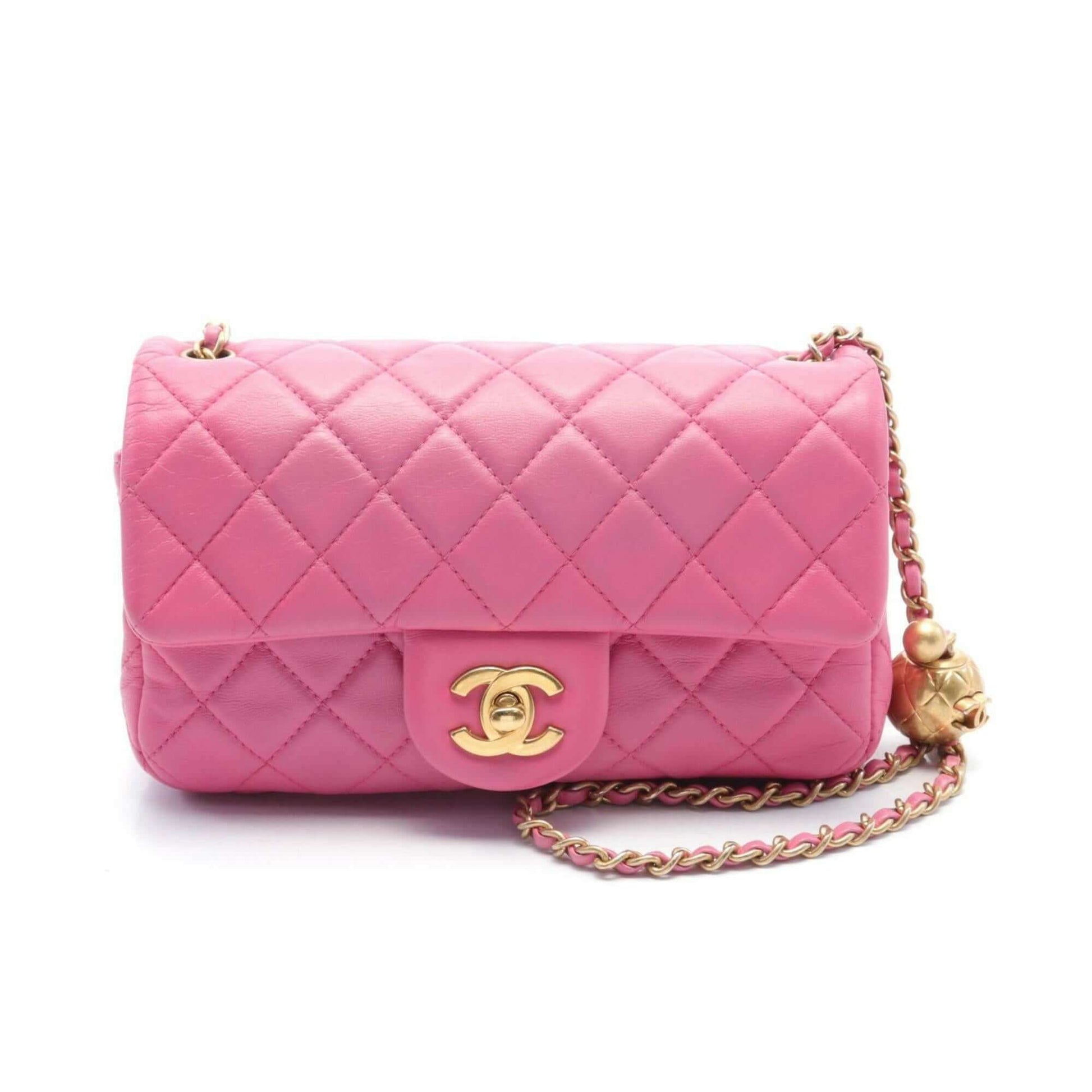 CHANEL Matelasse Flap Bag Shoulder Leather Women's Pink AS1787 - Mansii