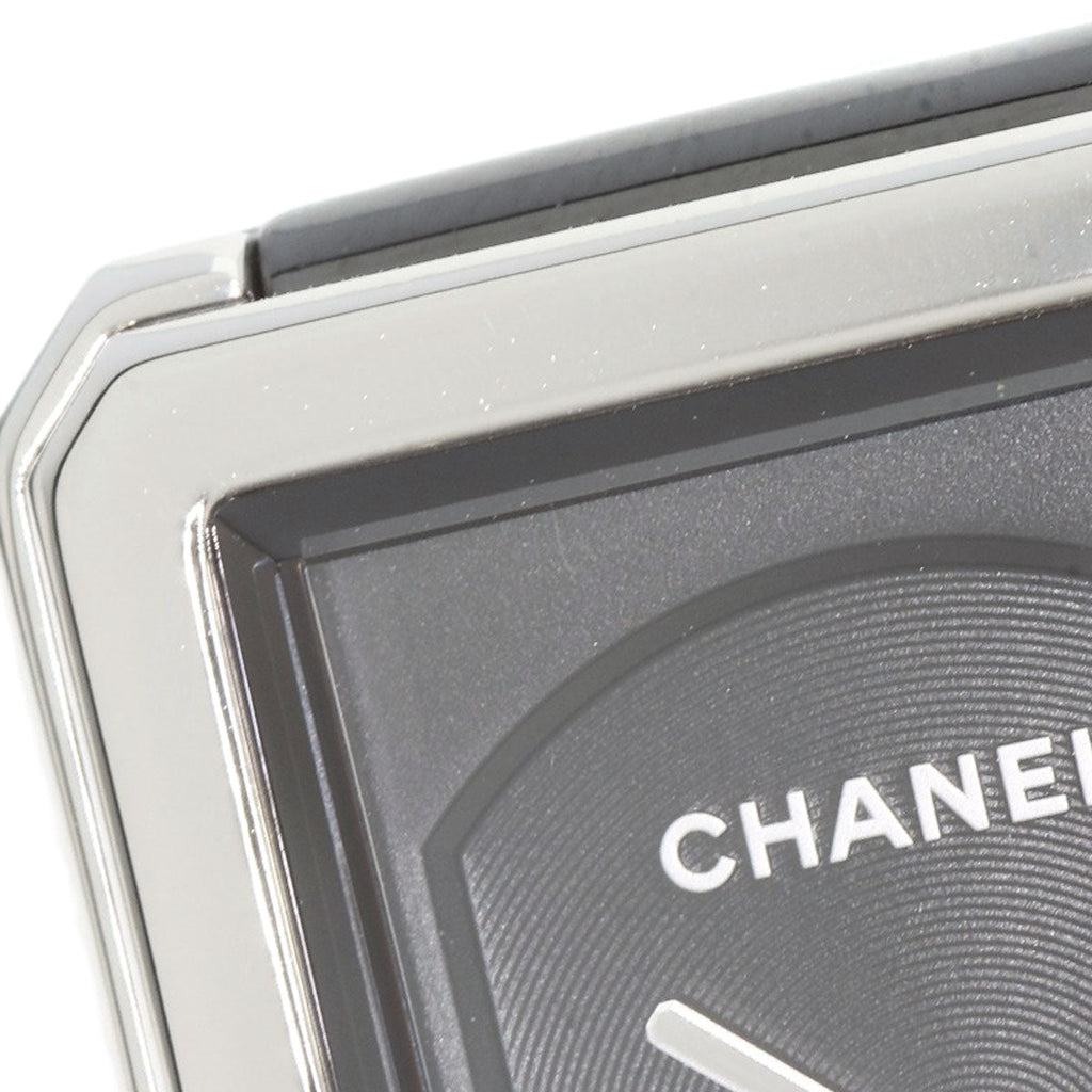 Close-up of a pre-owned Chanel Boy-Friend watch with elegant design and sleek face