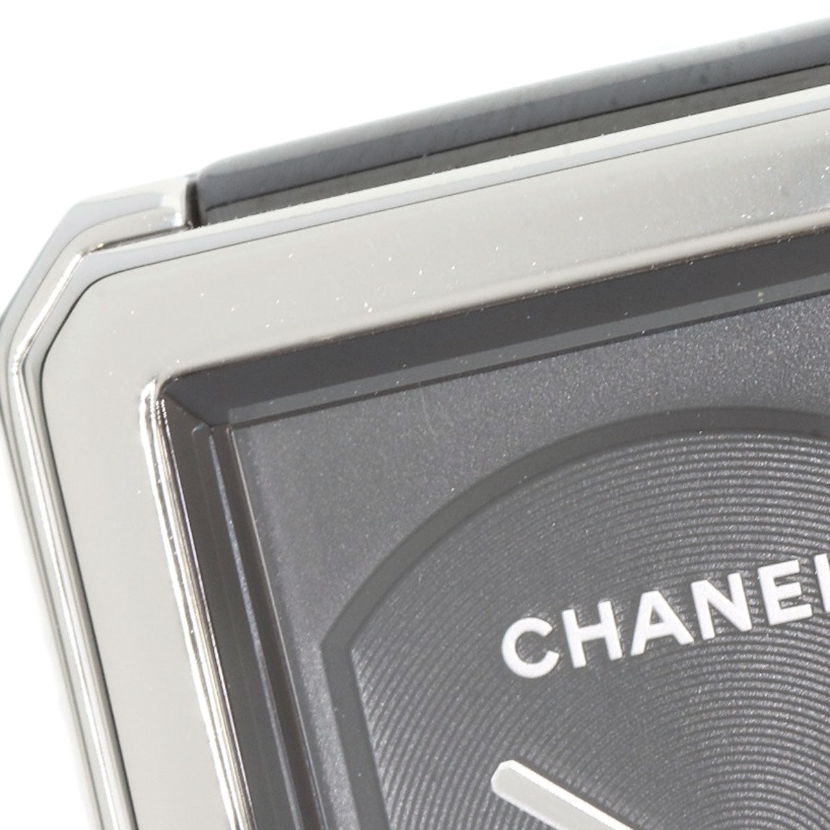 Close-up of a pre-owned Chanel Boy-Friend watch with elegant design and sleek face