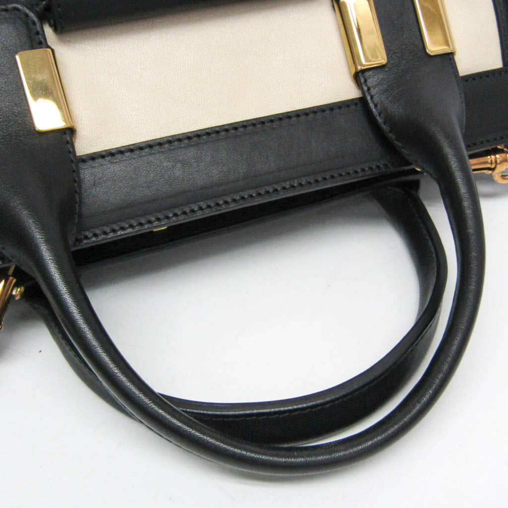 CHLOÉ Pre-Loved Little Alice handbag with black leather and gold hardware details