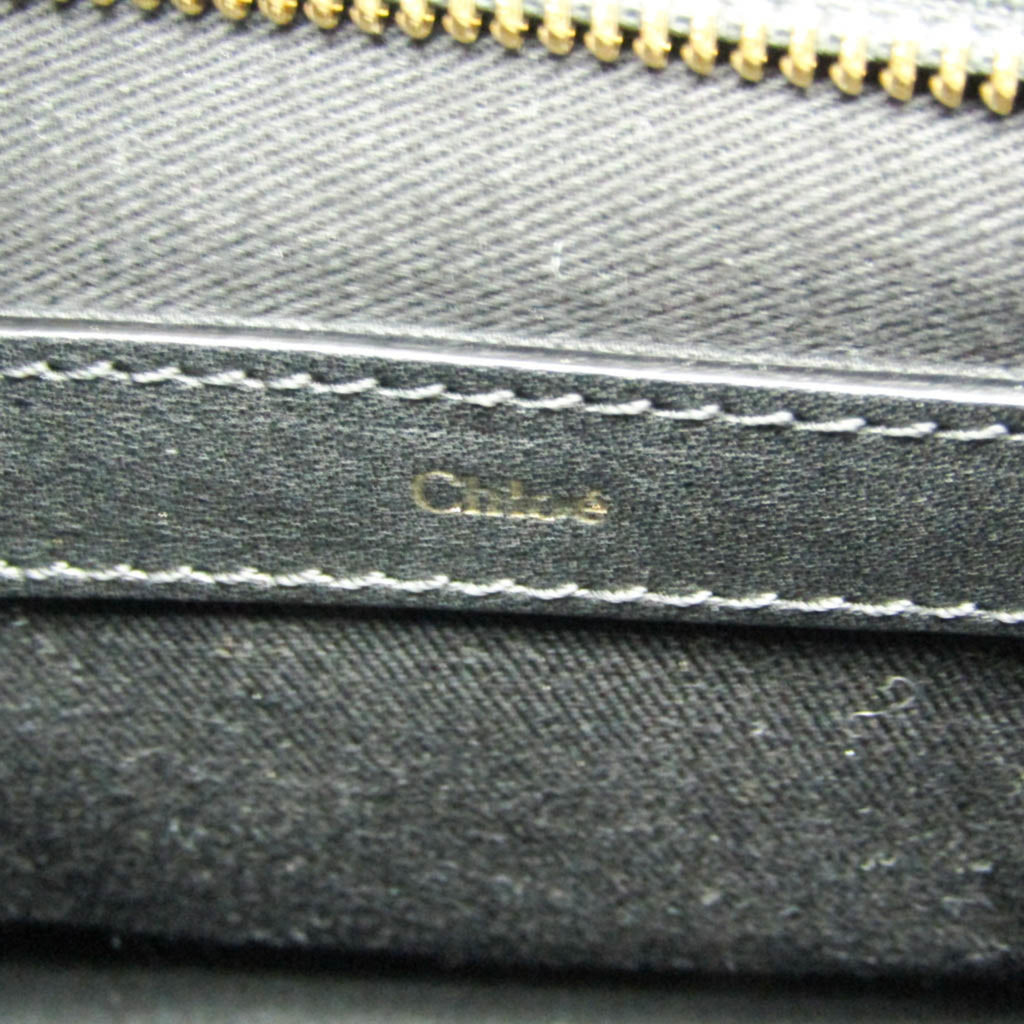 Close-up of CHLOÉ Pre-Loved Little Alice bag showing branding and zipper detail