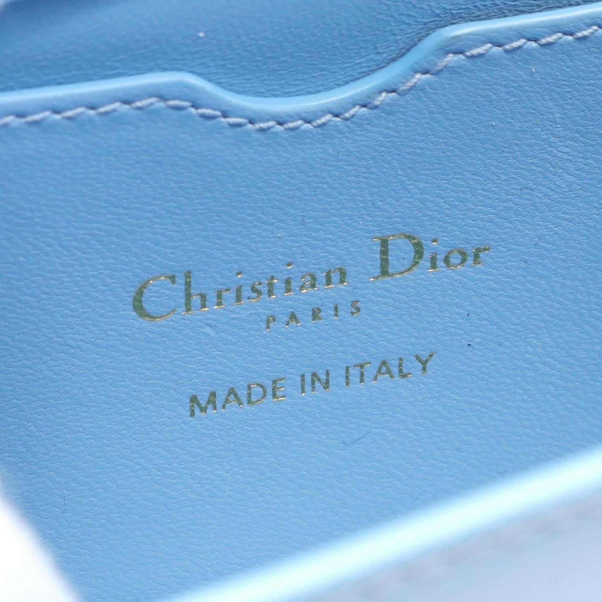 Christian Dior Dior 30 MONTAIGNE MICRO Box Bag Shoulder Leather Women's Blue S2110UMOS - Mansii