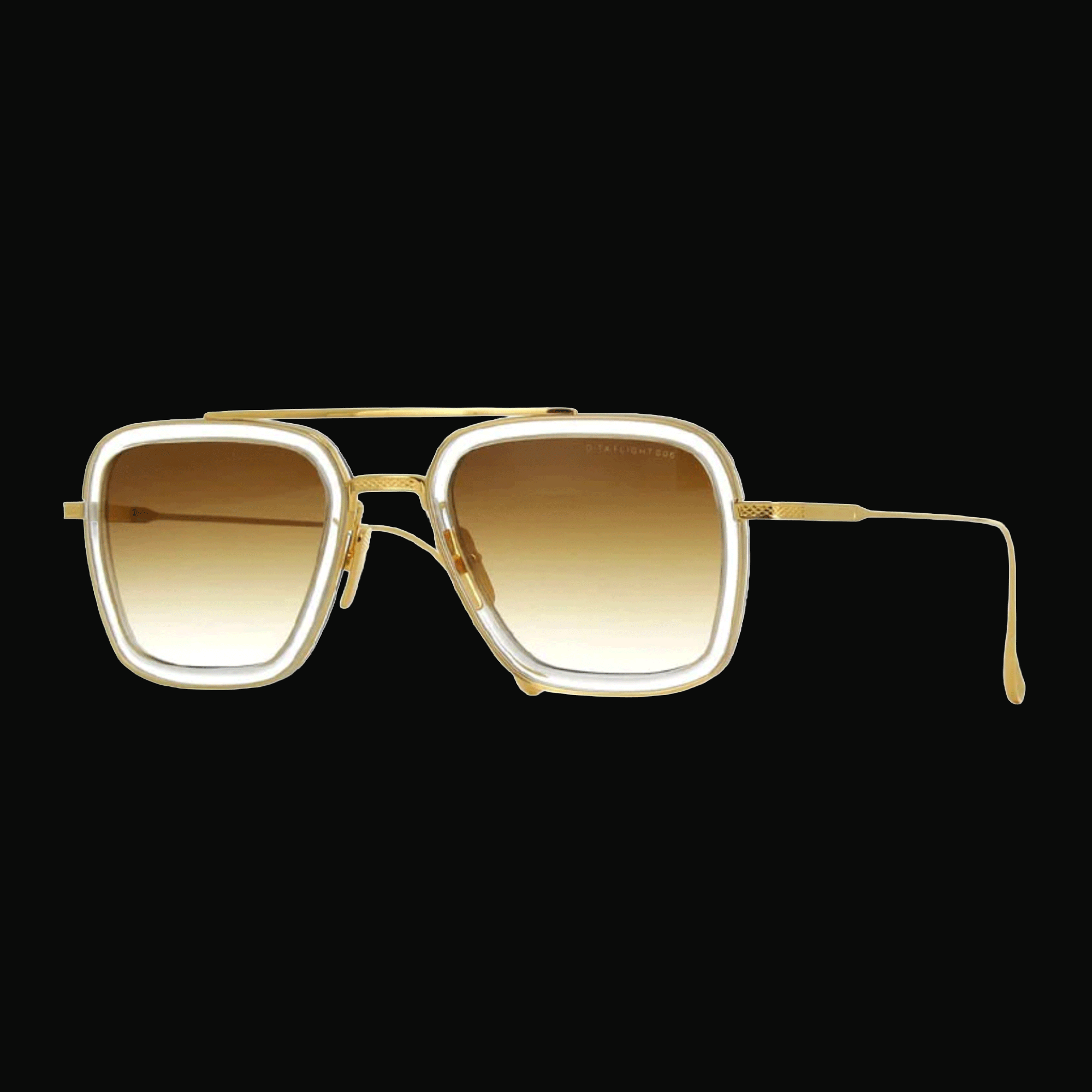 [SOLAR_SHIELDS] Dita Aviator Sunglasses - Crystal Yellow Gold | FLIGHT-006-7806