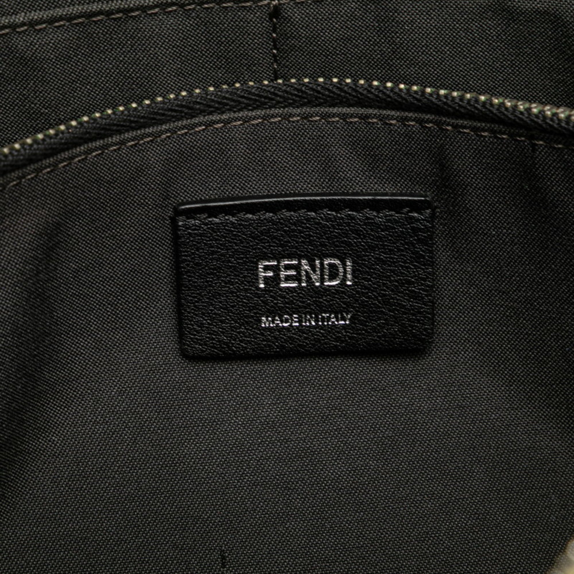 Interior label of a pre-owned Fendi By the Way bag showcasing quality craftsmanship and Italian origin