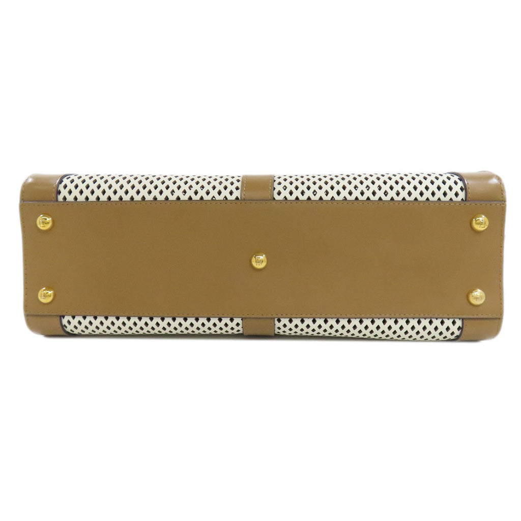 FENDI Second hand leather bag with unique design and gold accents for stylish use