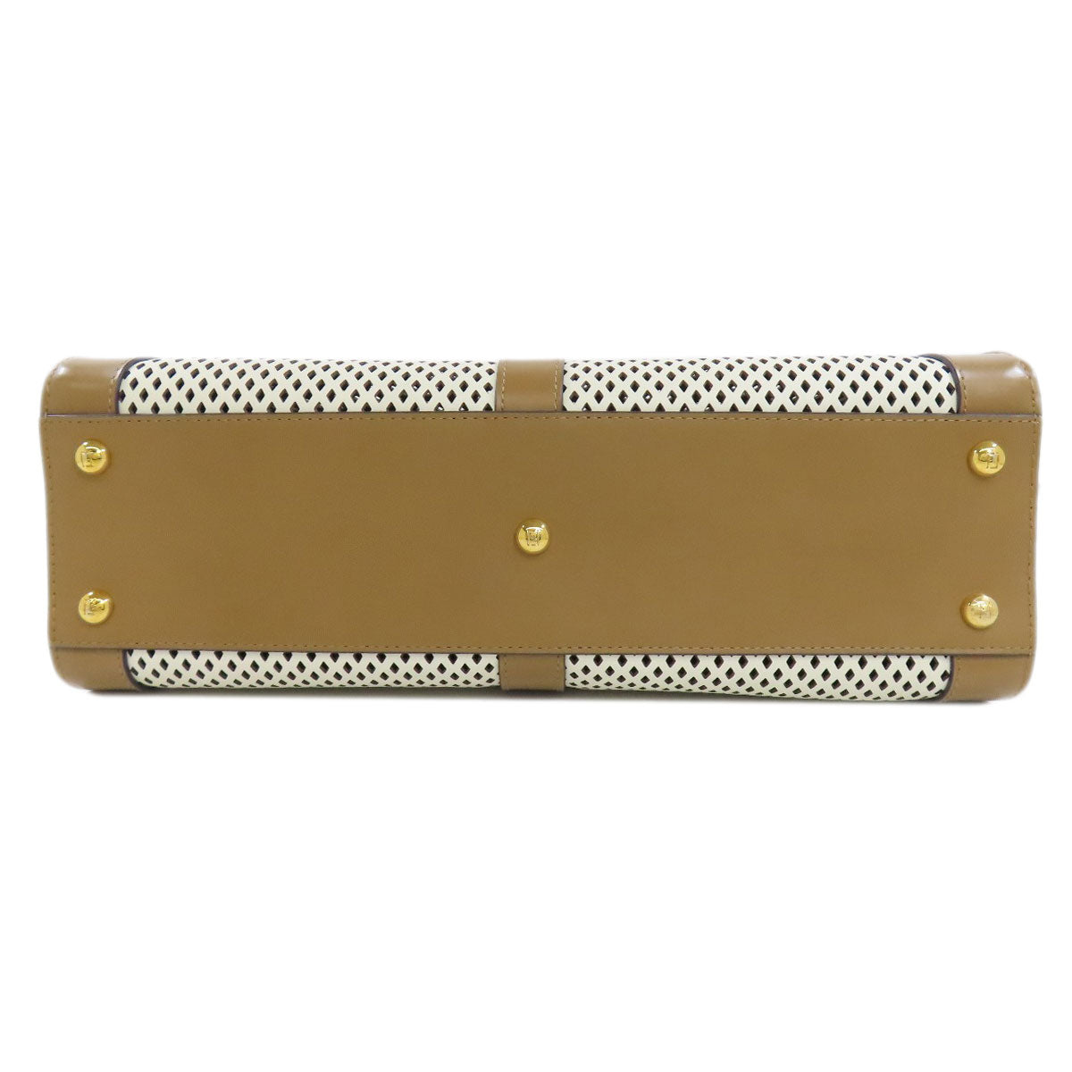 FENDI Second hand leather bag with unique design and gold accents for stylish use