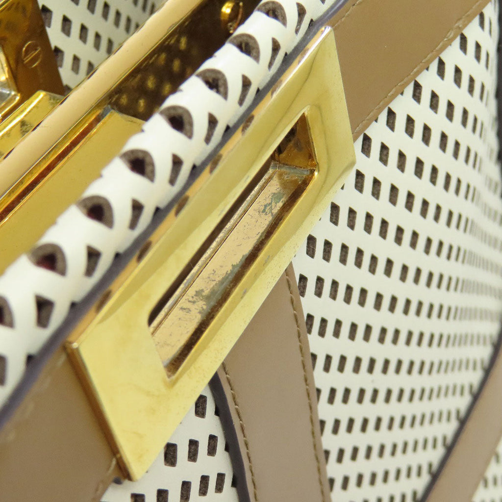 FENDI Second hand bag with unique cut-out design and gold accents for stylish use