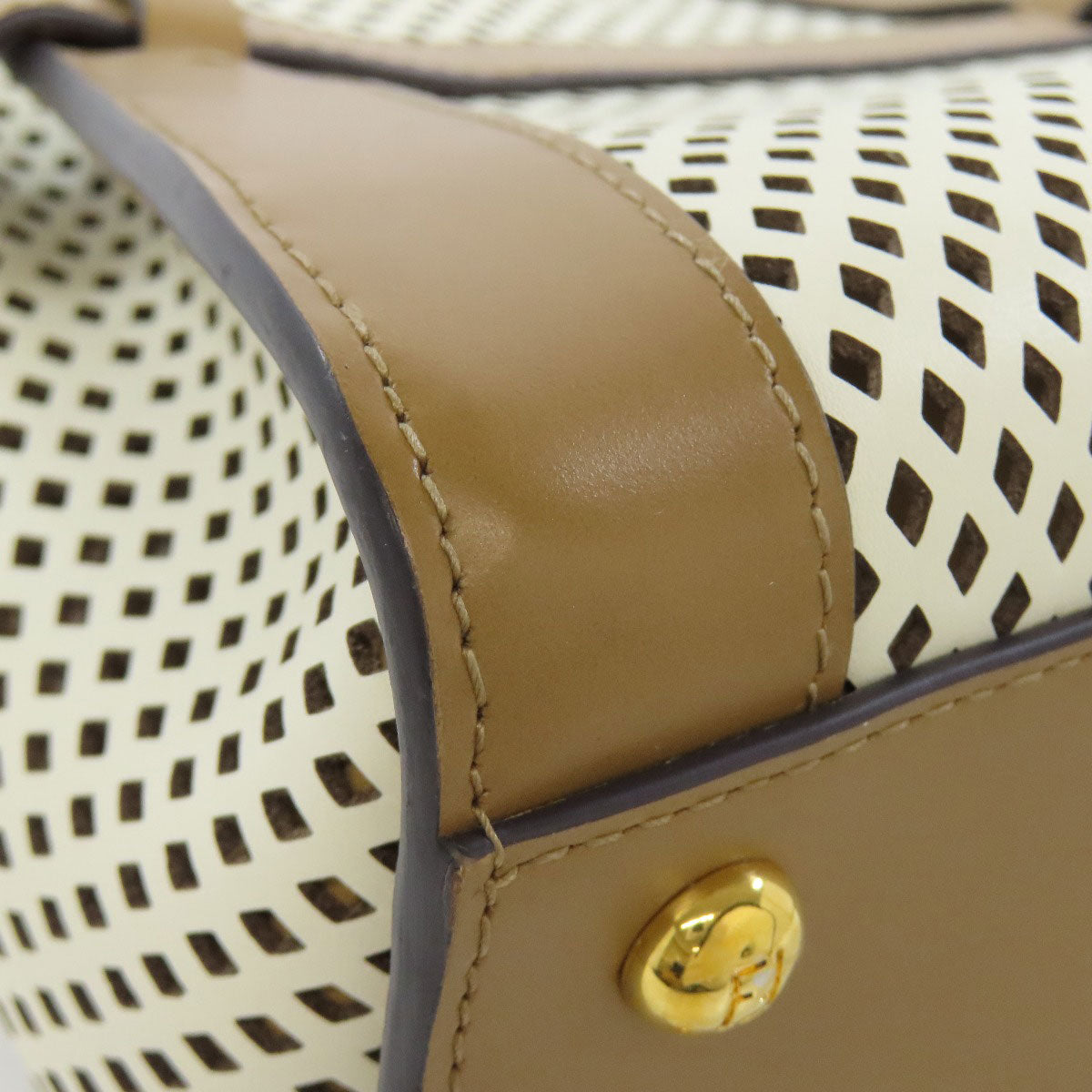 FENDI second hand bag in a unique design with perforated detailing and stylish accents