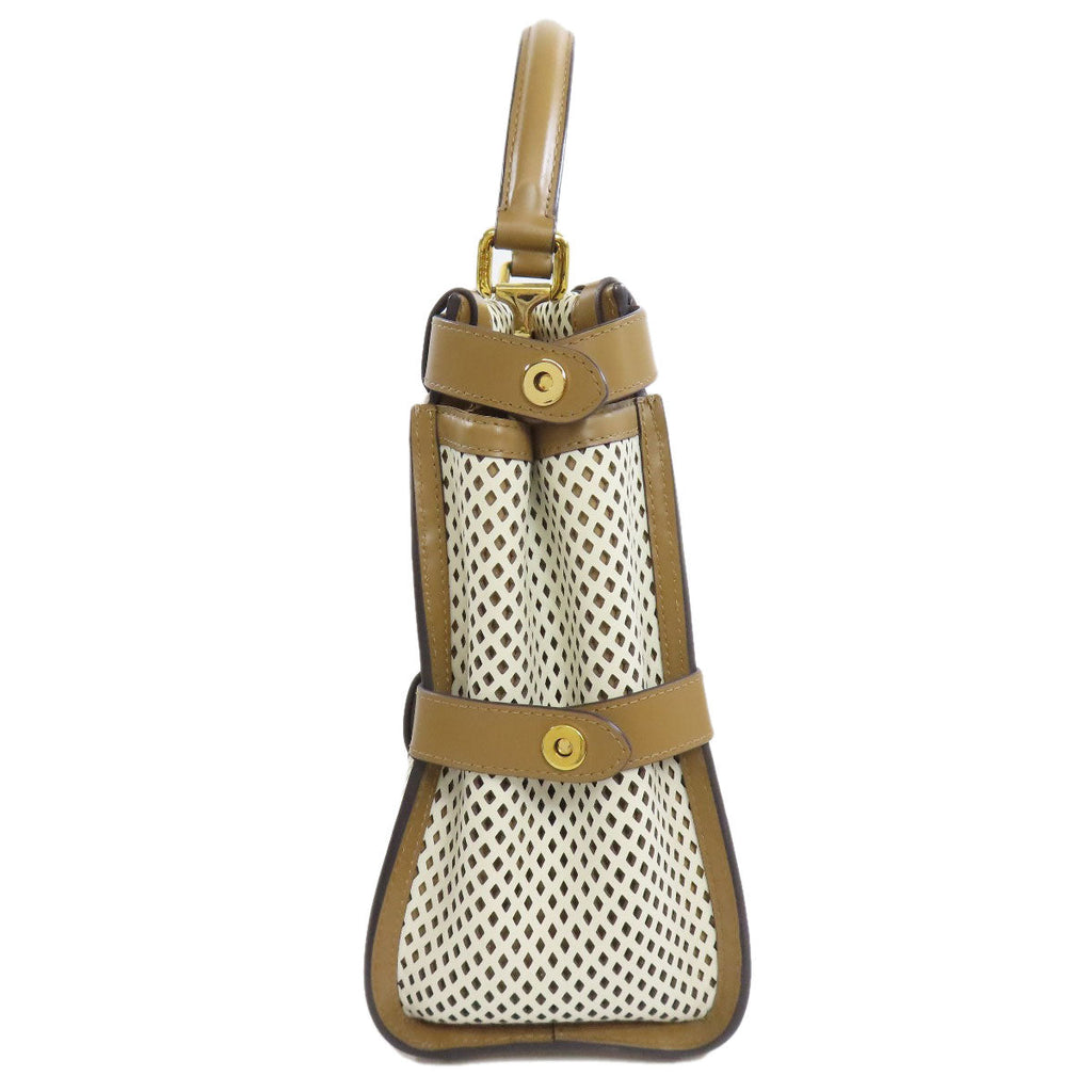 Fendi second hand bag with a unique mesh design and elegant leather accents