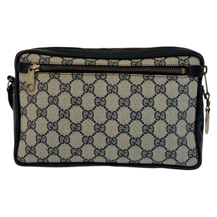 GUCCI pre-owned bag featuring signature logo design and stylish zippered compartments
