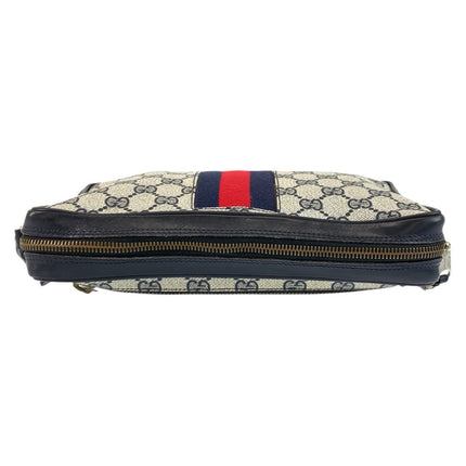 GUCCI pre-owned bag featuring a classic design with iconic logo and contrasting stripes