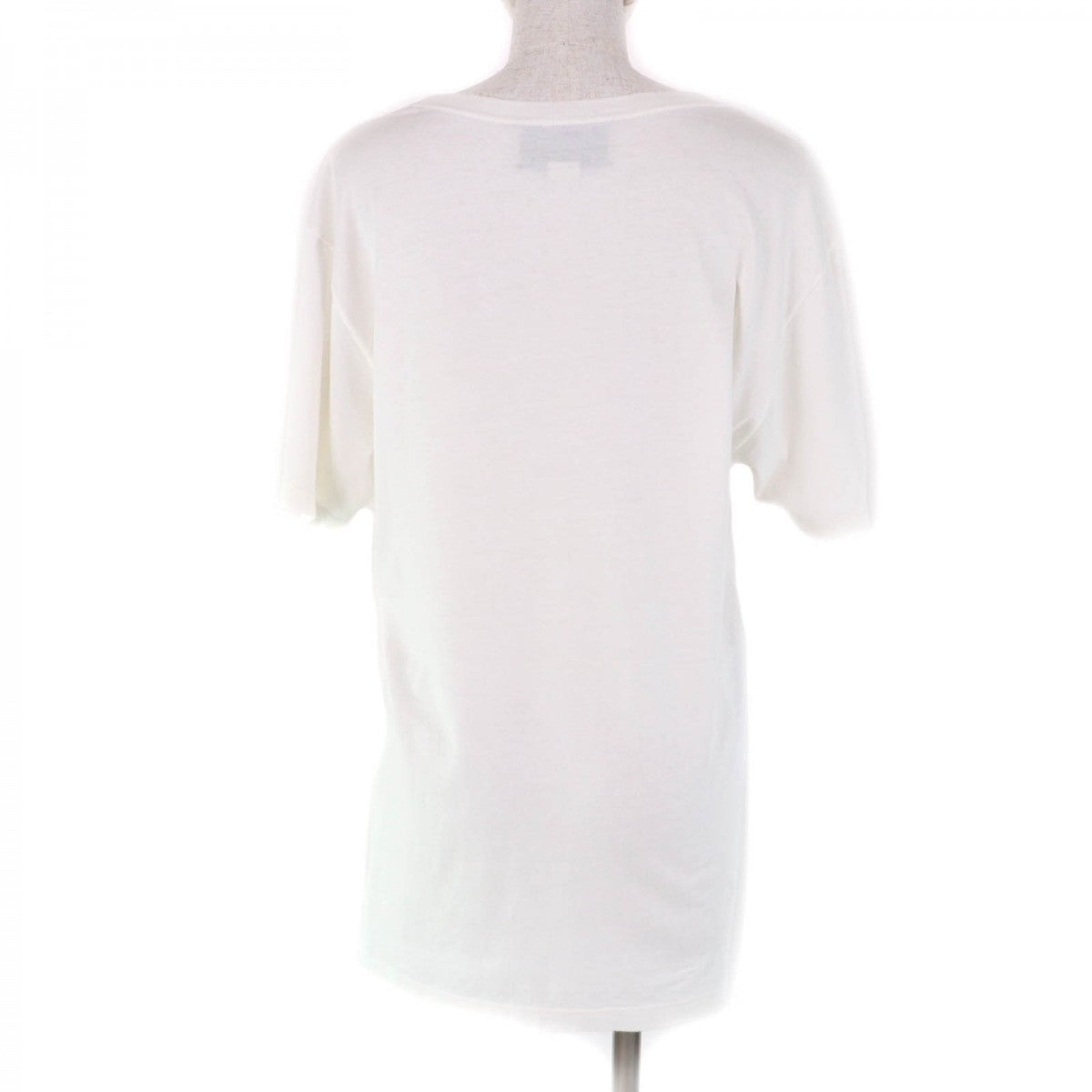 Back view of a pre-owned Gucci t-shirt in white, featuring a relaxed fit and soft fabric