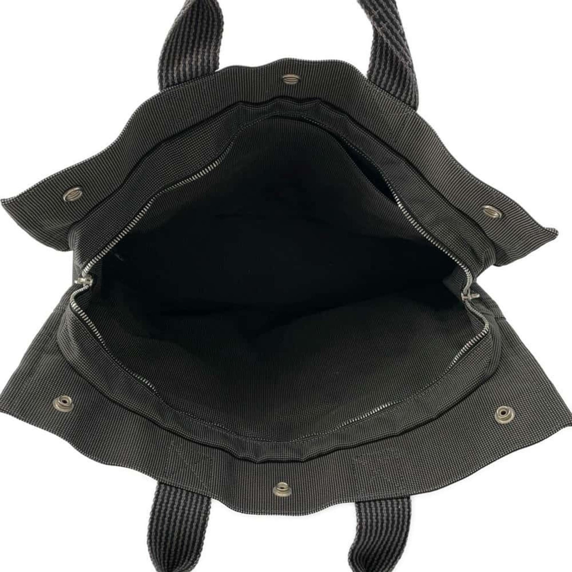 Inside view of a pre-owned Hermes bag with spacious compartment and zipper closure