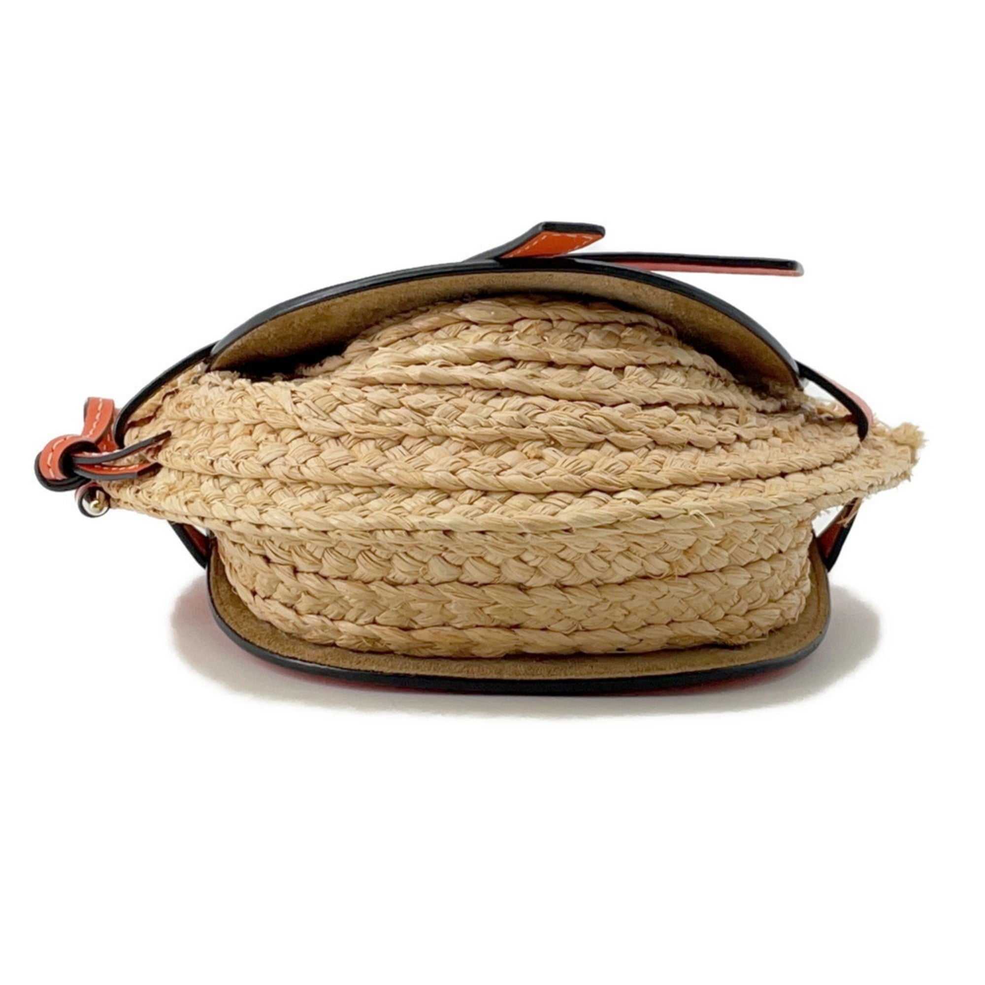 MANSII LOEWE Pre-Loved Gate Mini Raffia Bag with braided handle in a stylish design