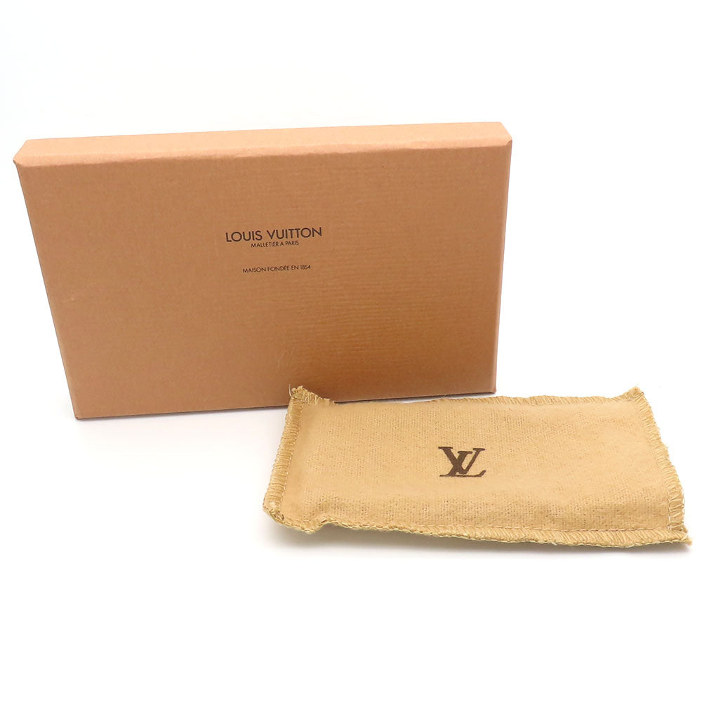 Authentic secondhand Louis Vuitton jewelry box with a soft microfiber cleaning cloth included