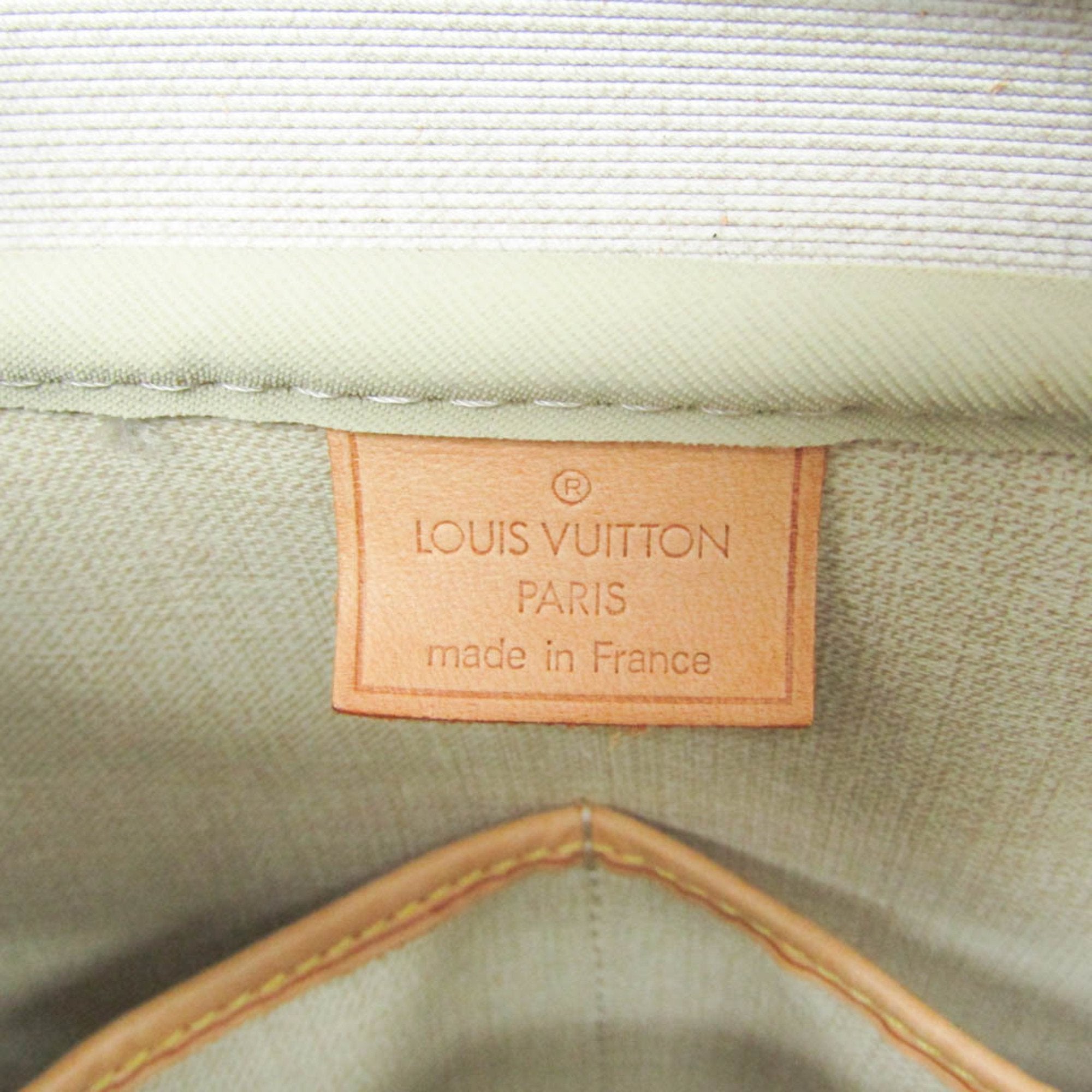 Interior Tag of LOUIS VUITTON pre loved Deauville Bag Showing Made in France Label